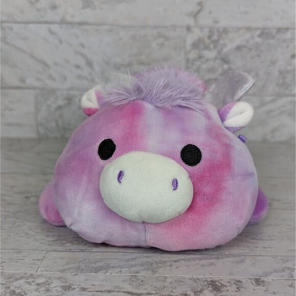 Squishmallows Hug Mees Willow The Pegasus Plush Toy 12" Laying Pink Purple - Picture 2 of 9